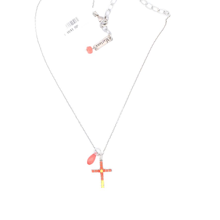 Strength Collection Petite Crystal Cross Necklace