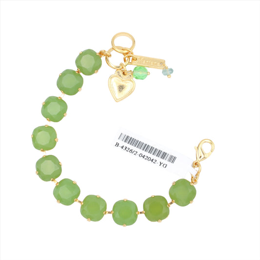 Honeydew Cushion Cut Bracelet in Gold