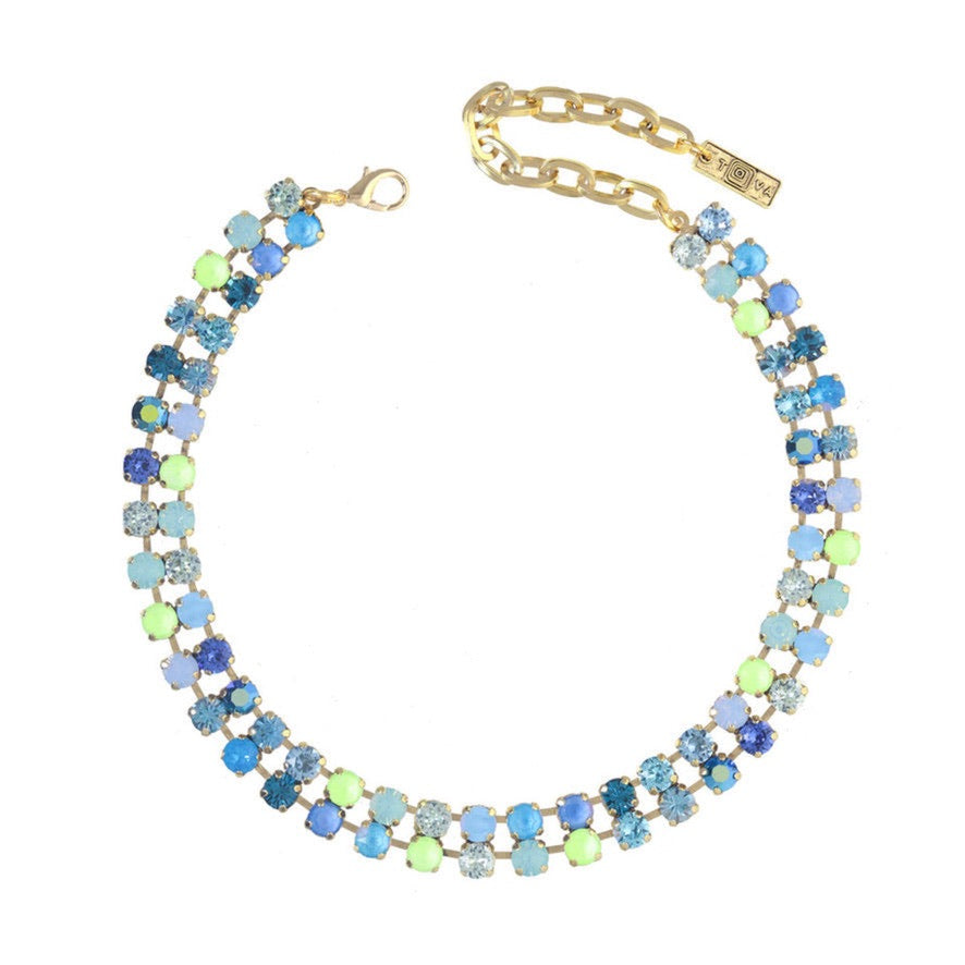 Lira Necklace in Blue Mix