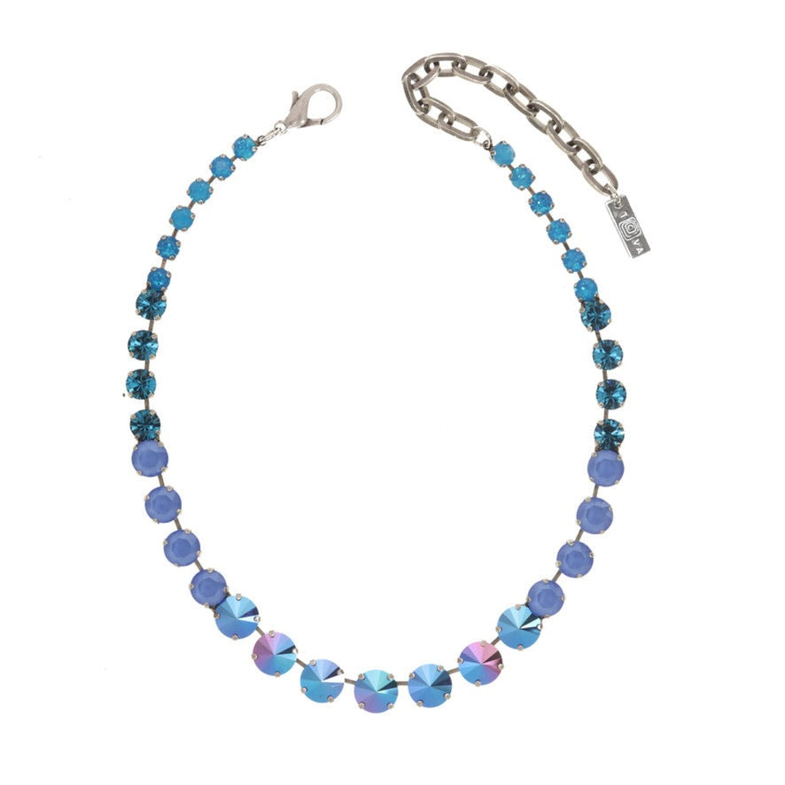 Ima Blue Necklace in Antique Silver POP