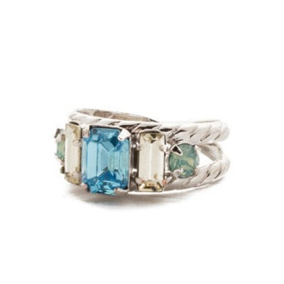 Tahitian Treat Petite Geo Band Ring by Sorrelli