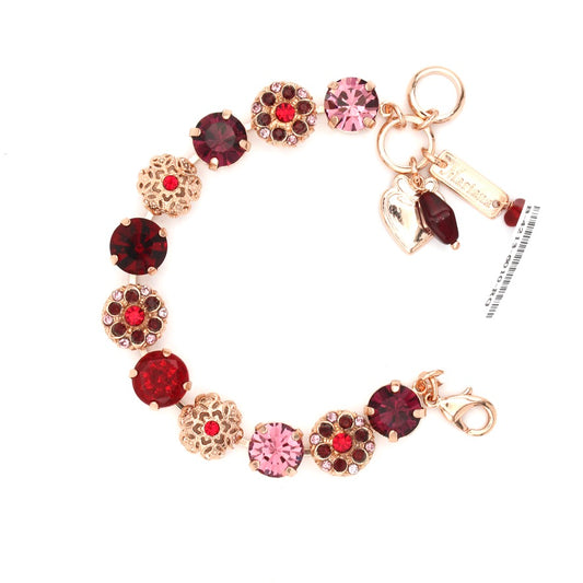 Cranberry Crush Large Embellished Bracelet in Rose Gold