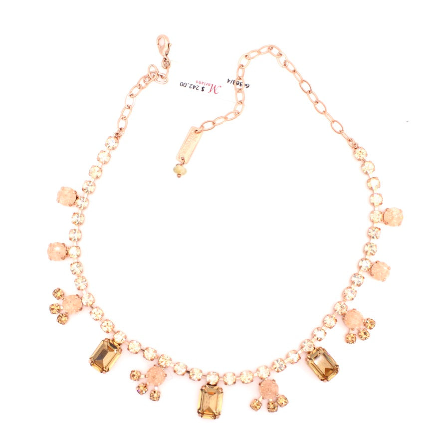 Desert Rose Variety Drop Necklace in Rose Gold