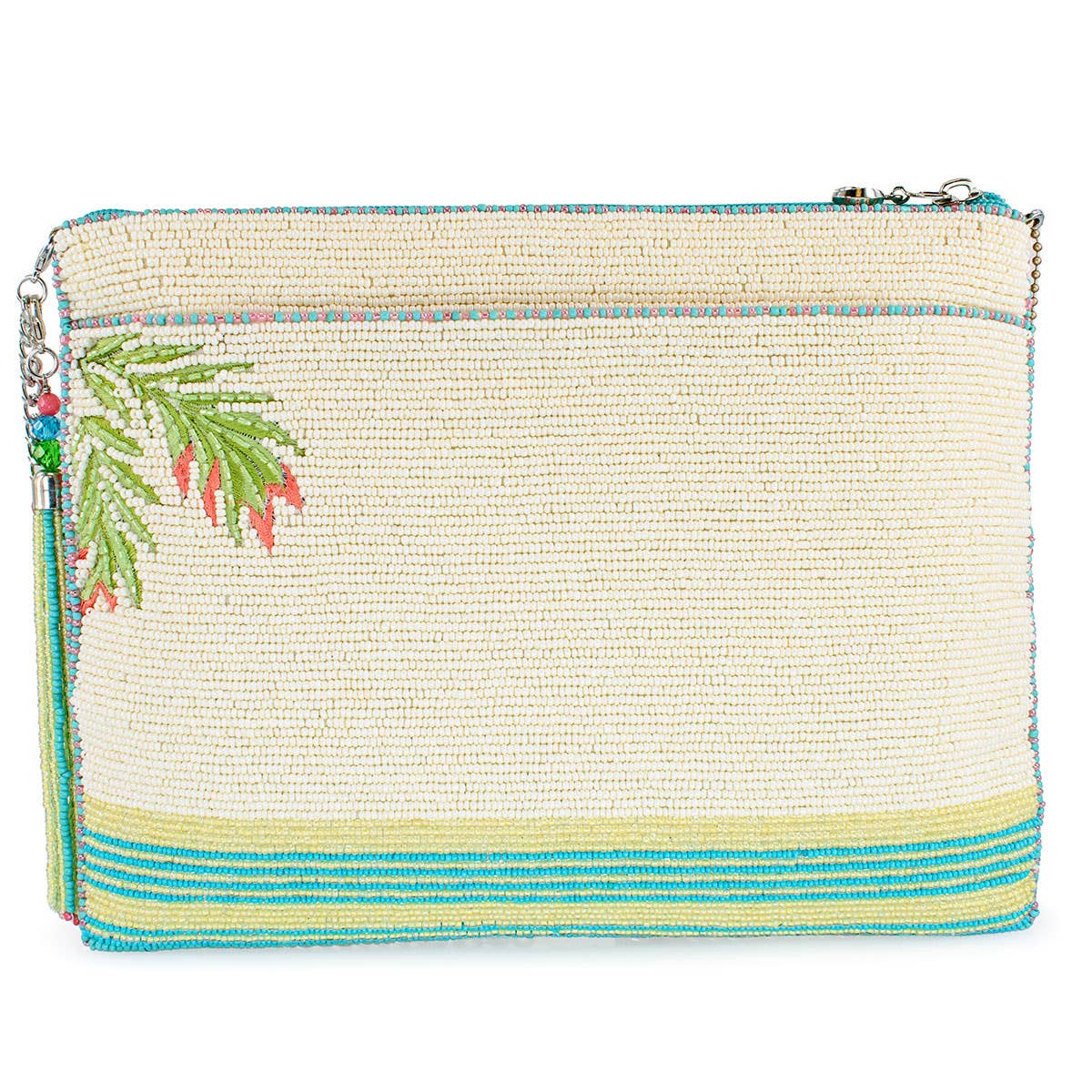 Palm Paradise Beaded Handbag
