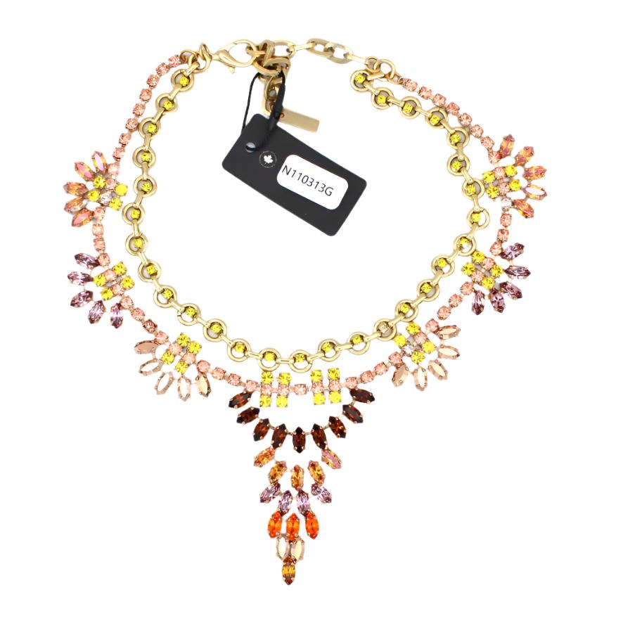 Serafina Necklace in Antique Gold