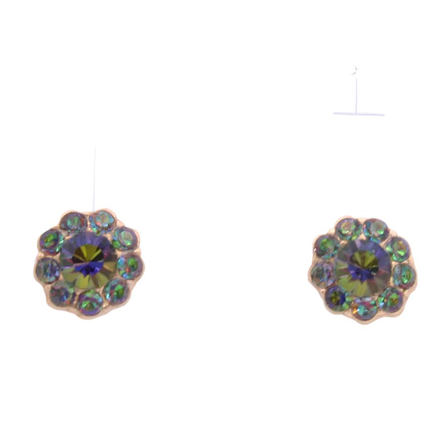 Vitral Medium Post Flower Earrings in Rose Gold -STUD