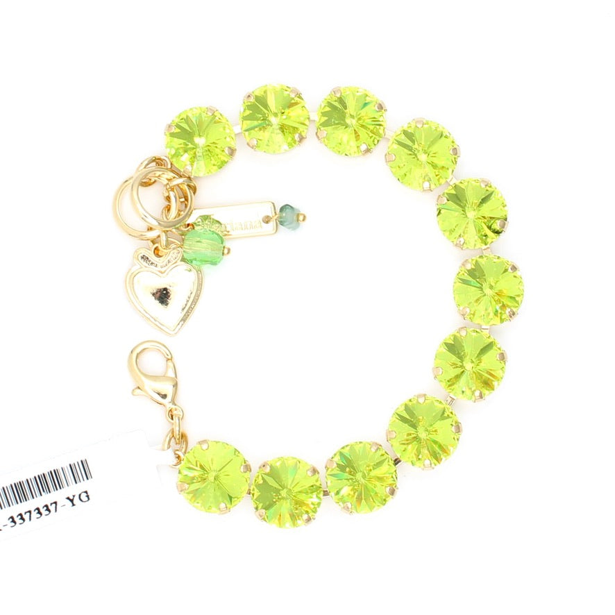 Lemon Lime Large Rivoli Bracelet in Gold