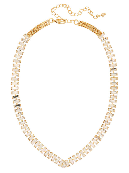 Bianca Choker Tennis Necklace Clear Crystals - Gold