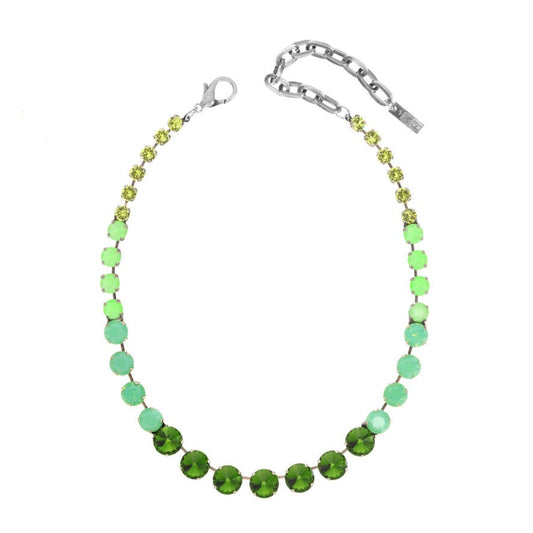 Ima Green Necklace in Antique Silver POP