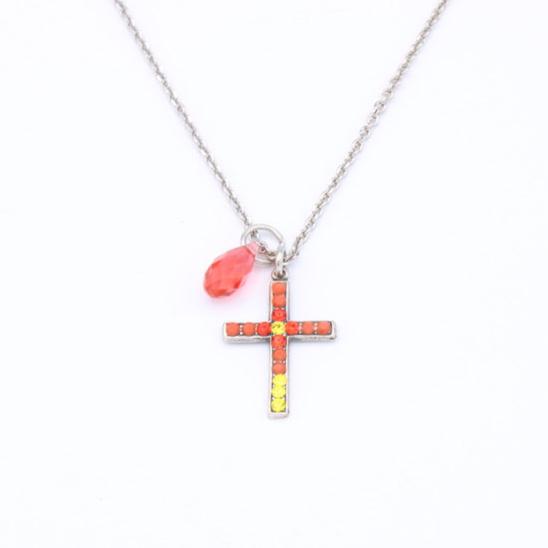 Strength Collection Petite Crystal Cross Necklace