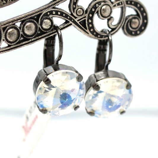 Crystal Moonlight Rivoli 11MM Crystal Earrings in Black