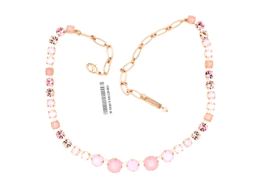 Love Collection Graduated Crystal Necklace in Rose Gold