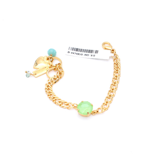 Malibu Mint Single Stone Bracelet in Gold