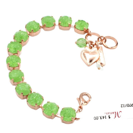Peridot Ice 10MM Large Everyday Bracelet in Rose Gold