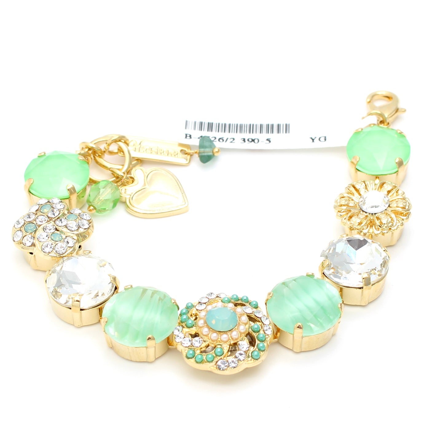 Malibu Mint Extra Luxurious 15MM Multi Element Bracelet in Gold