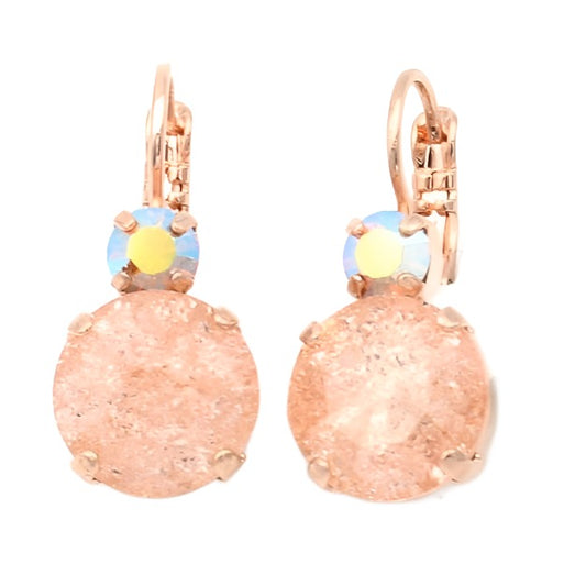 Desert Rose Collection Large Two Stone Earrings in Rose Gold