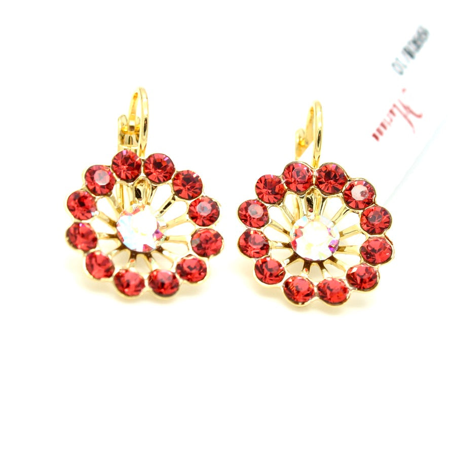 Sunset Drive In Open Flower Earrings in Gold