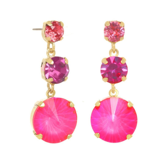 Torin Earrings in Electric Pink