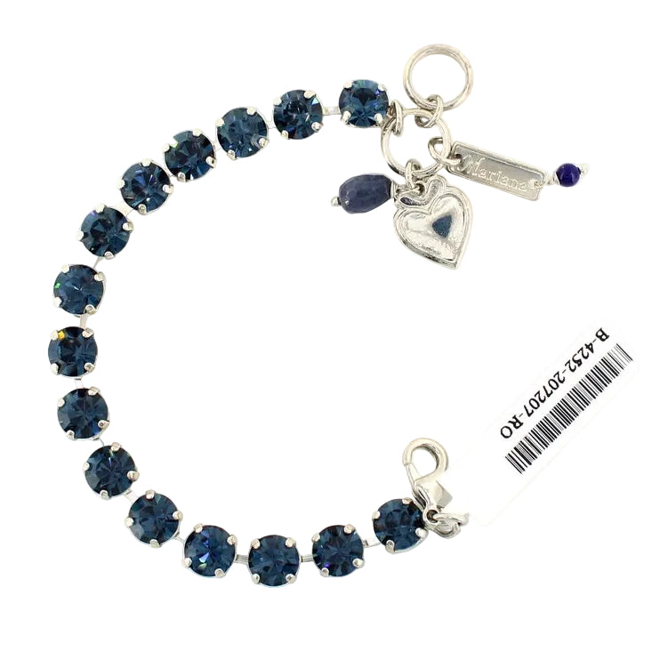 Montana Blue Medium Everyday Bracelet in Rhodium