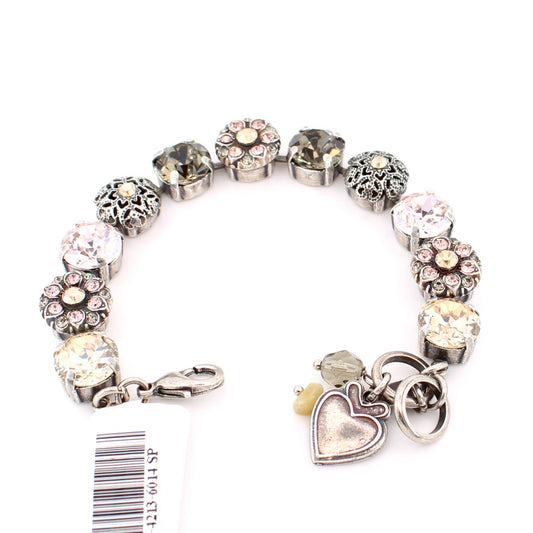 Champagne Kisses Large Embellished Bracelet in Antique Silver
