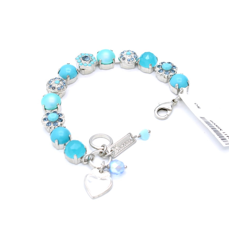 Crystal Blue Large Cluster Bracelet