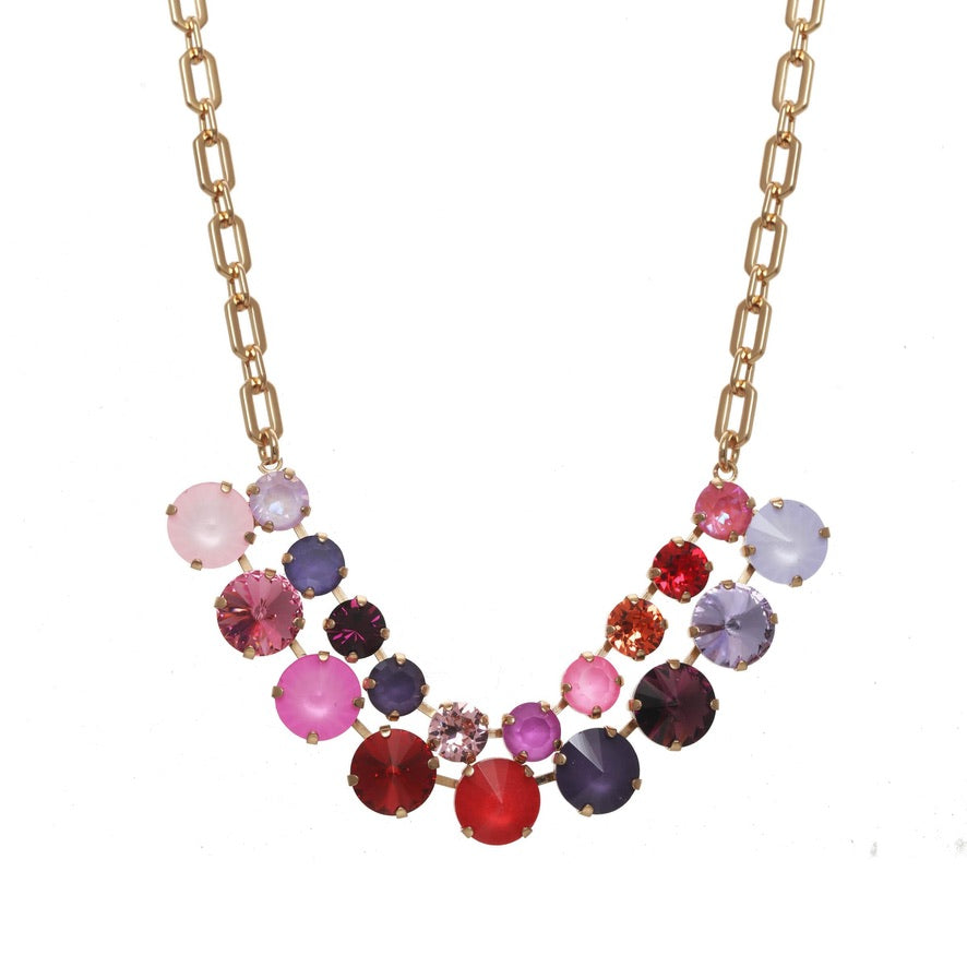 Vivica Necklace in Berries in Rose Gold Plating