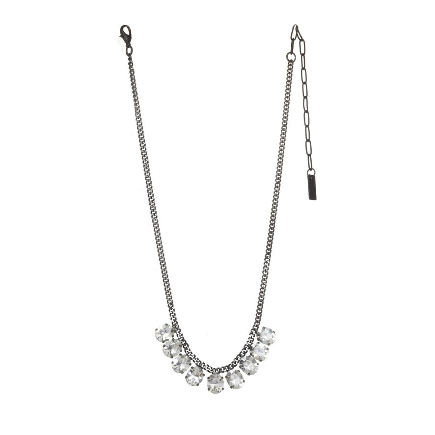 Krystal Necklace in Gunmetal