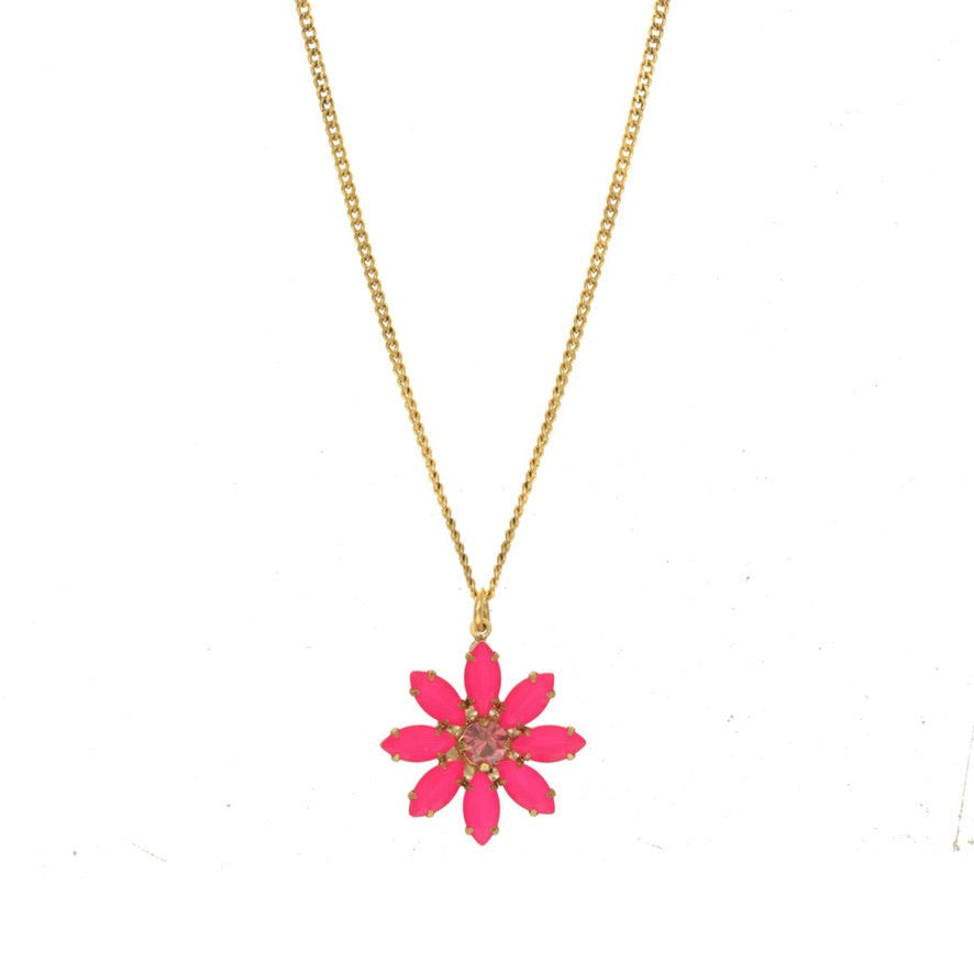 Mini Molly Necklace in Electric Pink