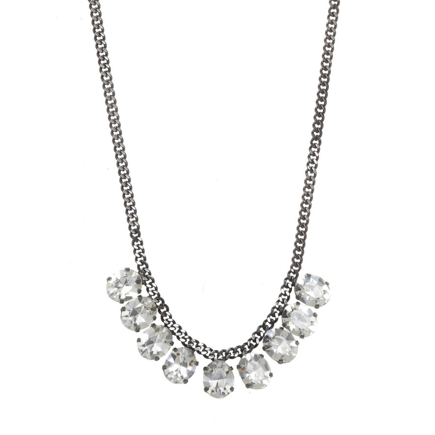 Krystal Necklace in Gunmetal