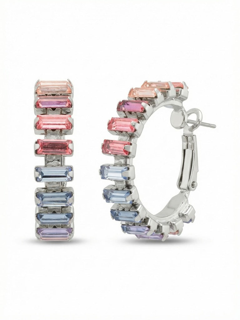 Bianca Hoop Earrings in Peony Breeze
