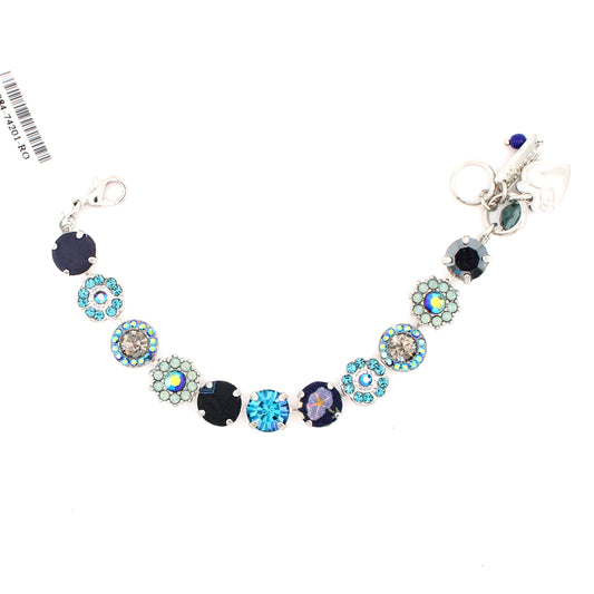 Galaxy Fabric and Crystal Bracelet