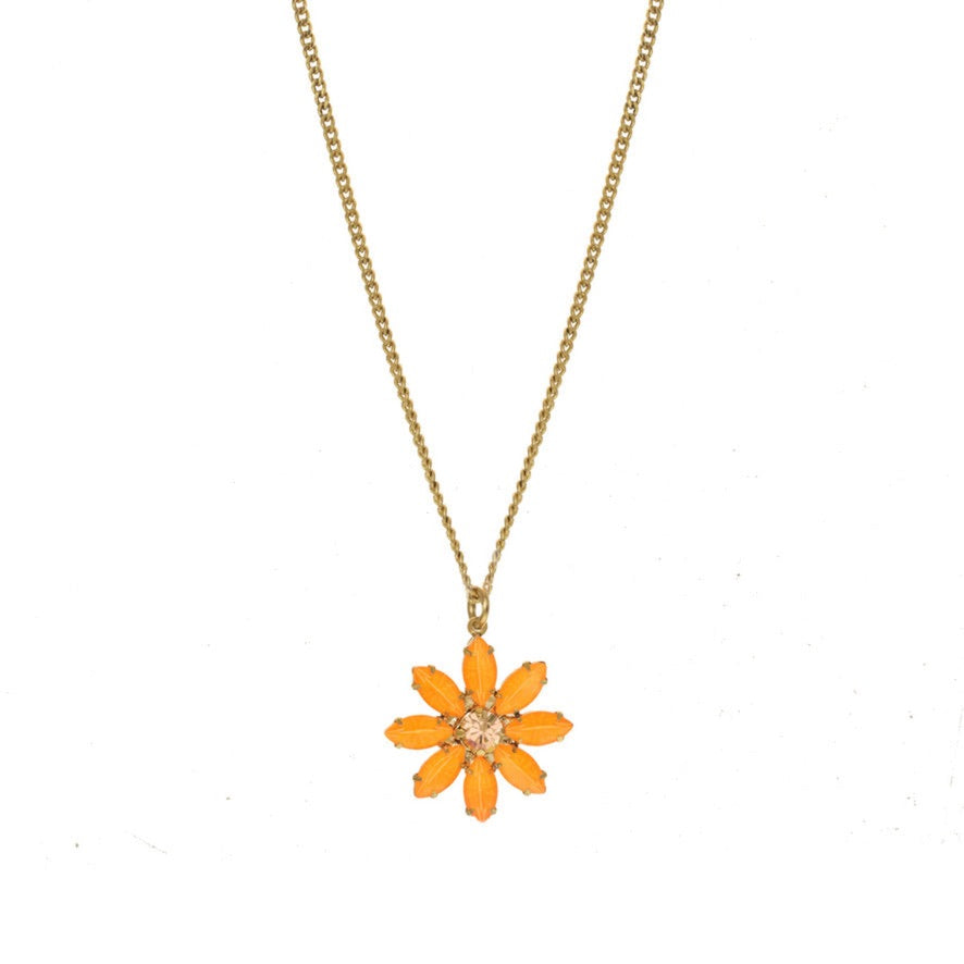 Mini Molly Necklace in Electric Orange