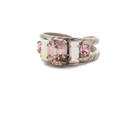 Misty Pink Petite Geo Band Ring by Sorrelli