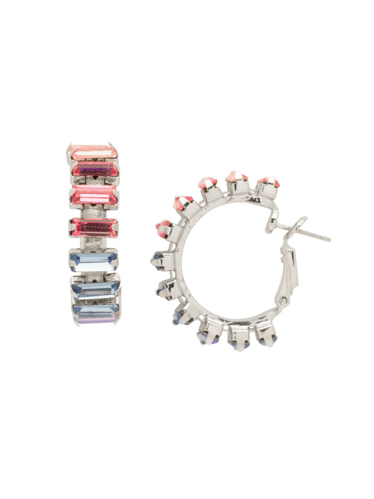 Bianca Hoop Earrings in Peony Breeze