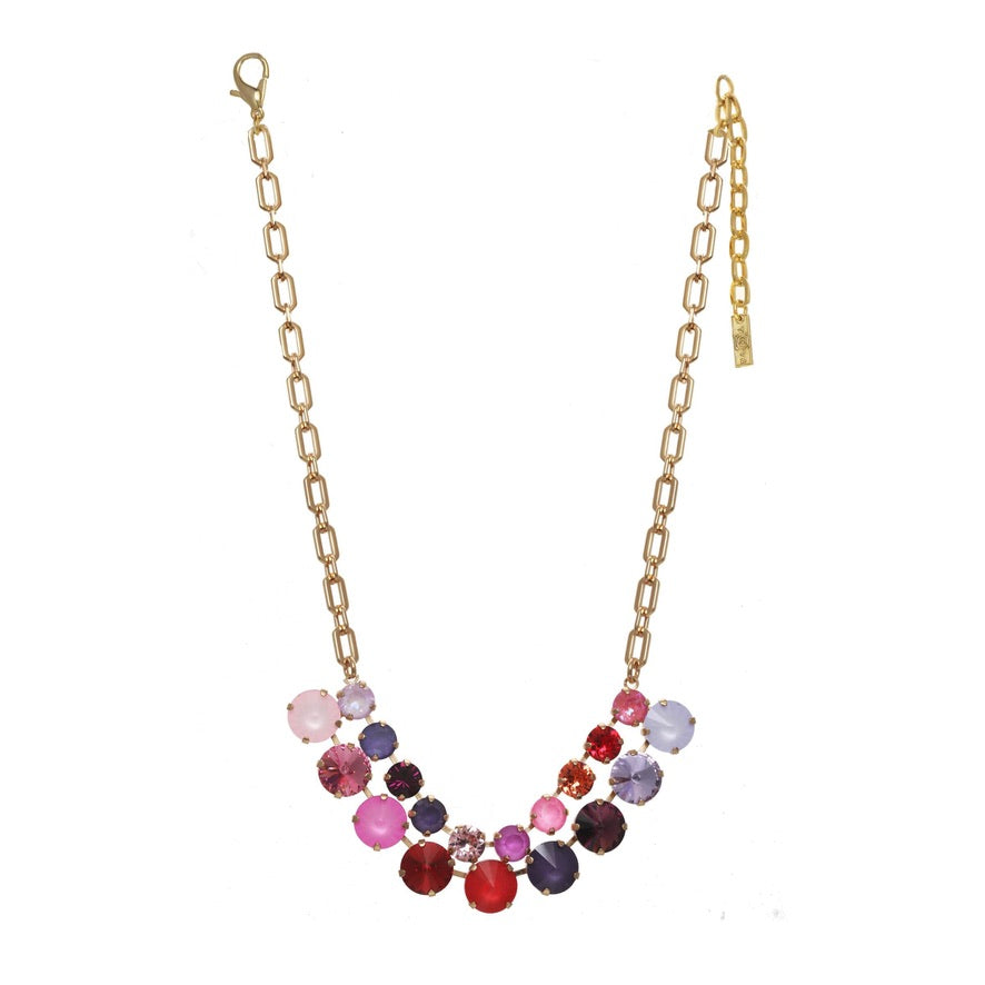 Vivica Necklace in Berries in Rose Gold Plating