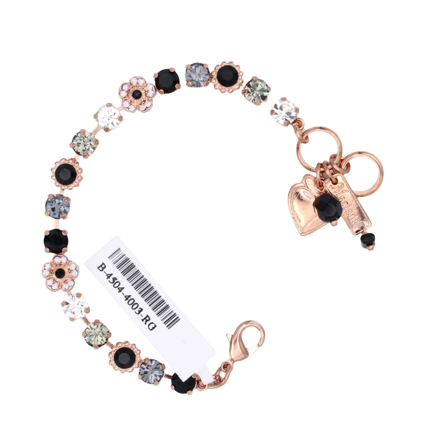 Obsidian Shores Petite Flower Cluster Bracelet in Rose Gold