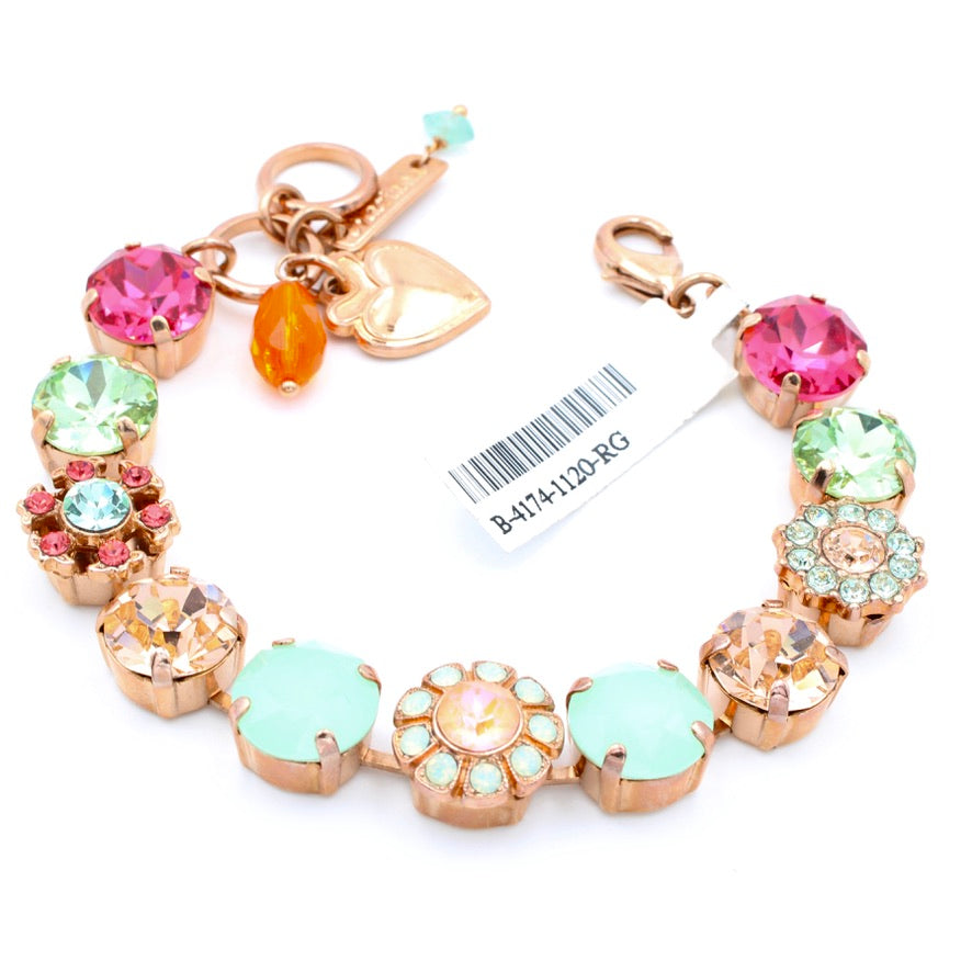 Peachy Keen Collection Large Rosette Bracelet in Rose Gold