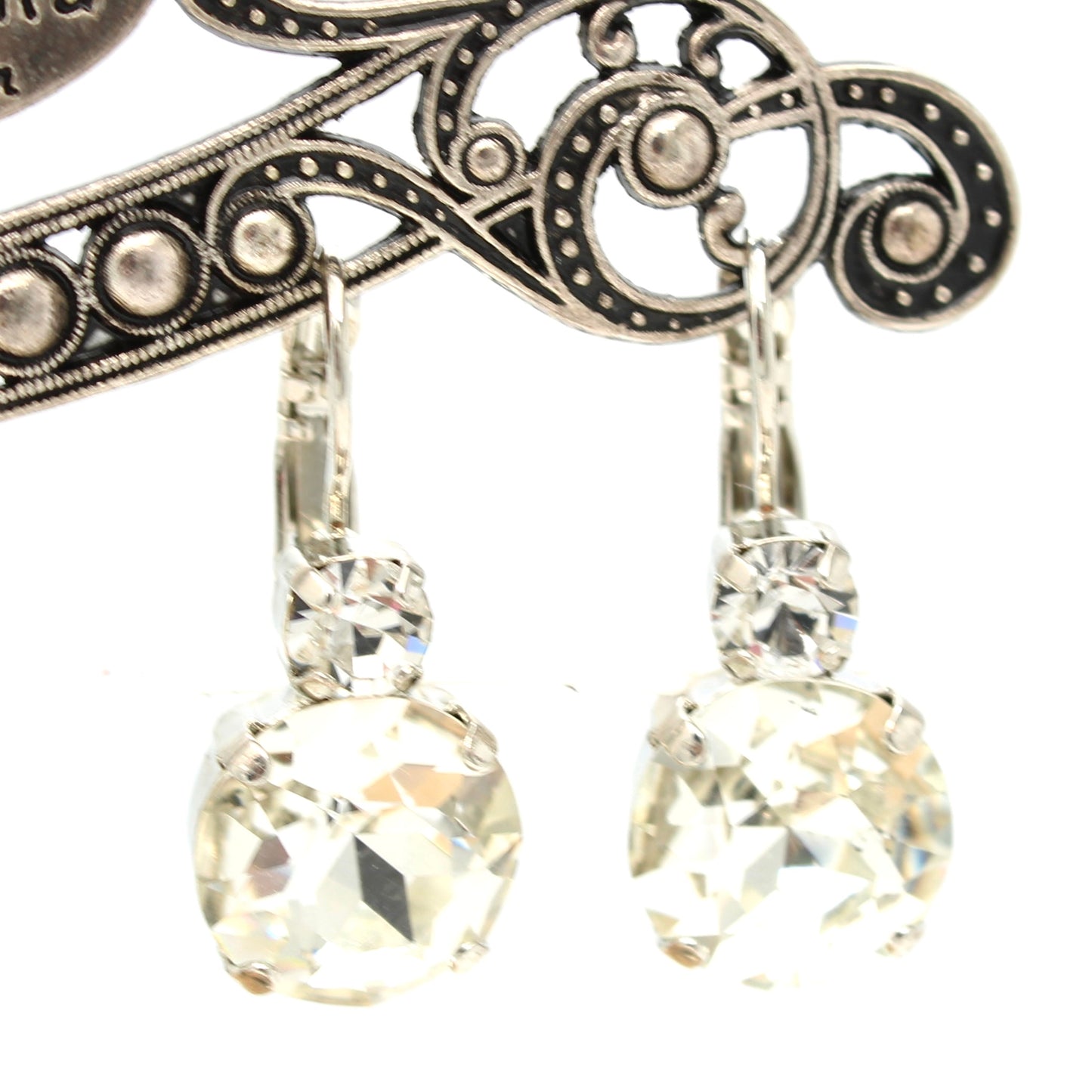 Clear Day Large Two Stone Earrings