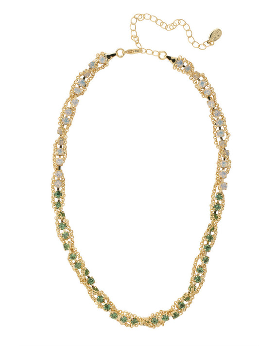 Brandi Classic Tennis Necklace in Sage Green by Sorrelli