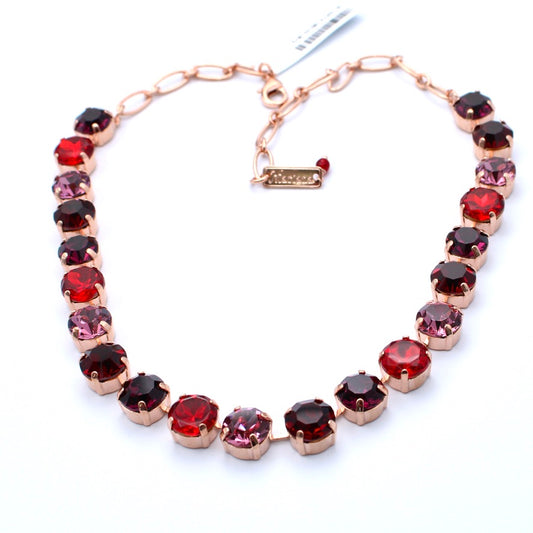 Cranberry Crush Collection Large Round Everyday Necklace in Rose Gold