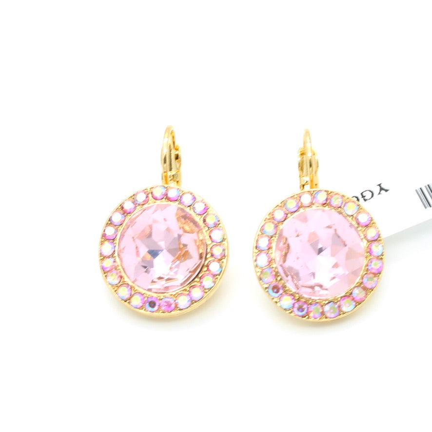 Flamingo Collection Luxurious Halo Earrings in Gold