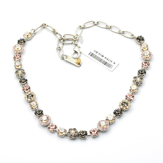 Champagne Kisses Medium Blossom Necklace in Rhodium