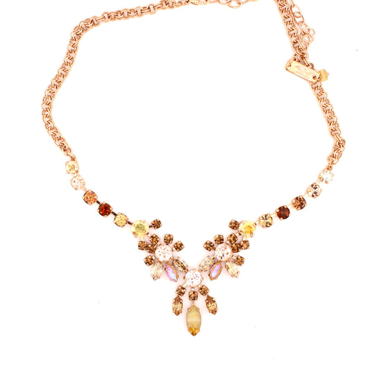 Chai Collection Must Have Round and Marquise Necklace in Rose Gold