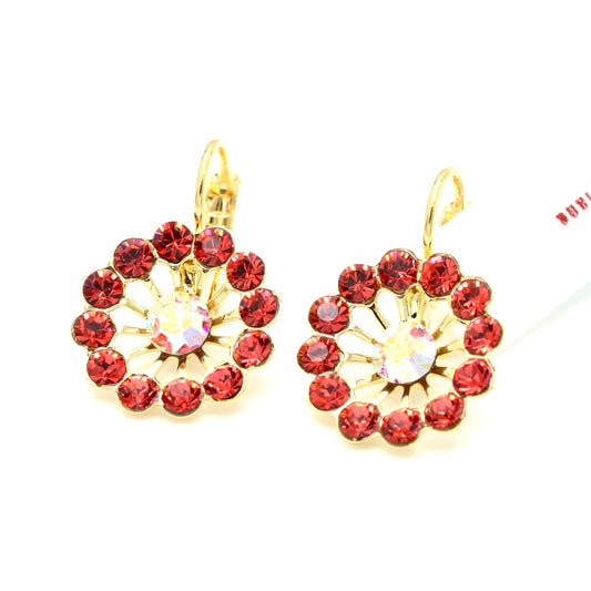 Sunset Drive In Open Flower Earrings in Gold