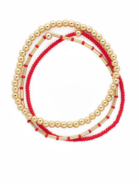 Trina Stretch Bracelet in Cranberry by Sorrelli