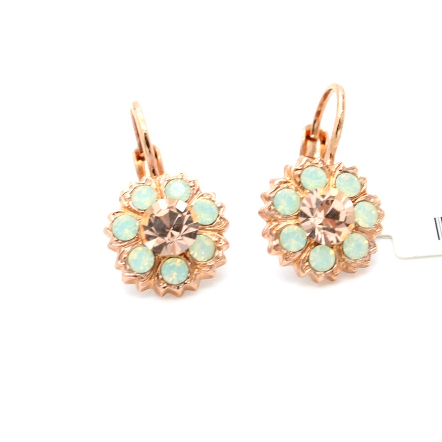 Peachy Keen Rosette Earrings in Rose Gold
