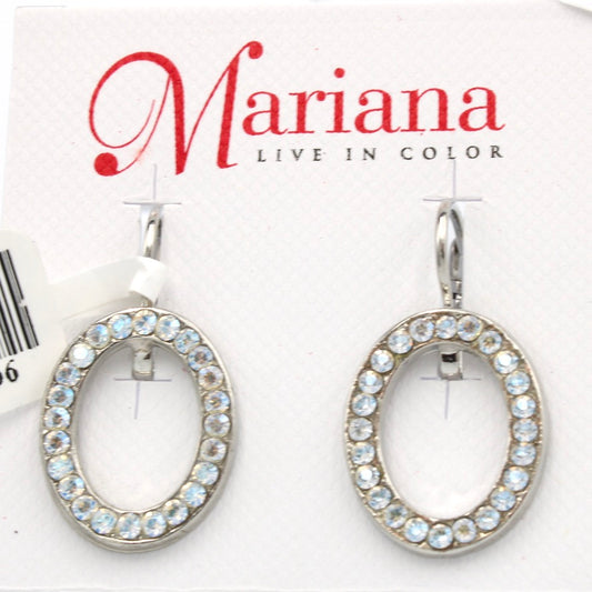 Crystal Moonlight Oval Earrings by Mariana
