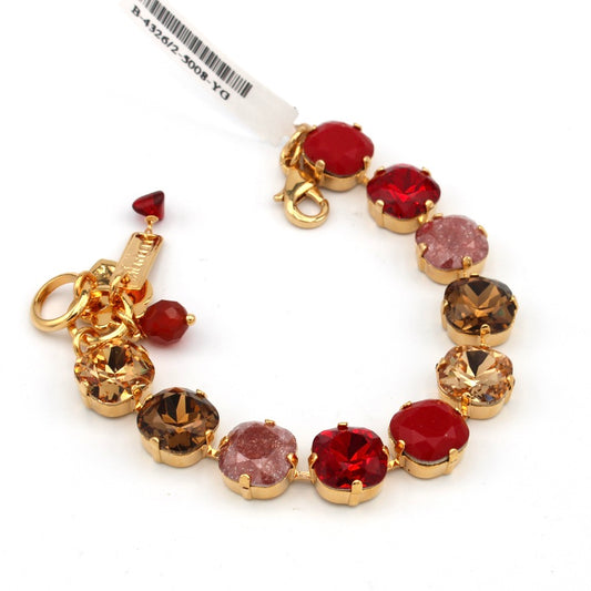 Bonfire 12MM Cushion Cut Bracelet in Gold