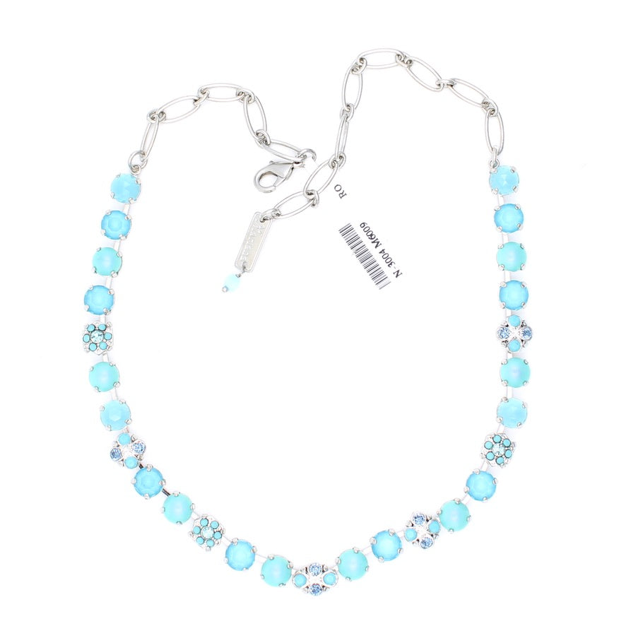 Crystal Blue Medium Cluster Necklace by Mariana