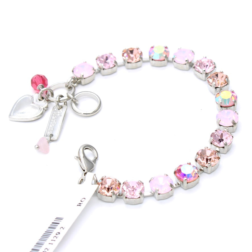 Flamingo Medium Everyday Bracelet in Rhodium
